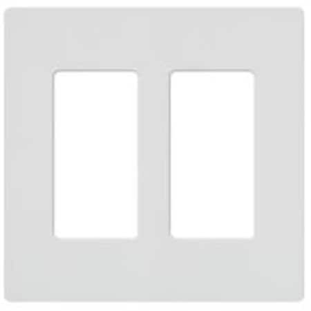 Lutron Lutron Electronics Claro Wallplate 2G White CW-2-WH 8499824